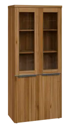 SIN 5 - 8DS kancelářská skříň, 4-dveřová/prosklená, 1820x800x400, ořech světlý